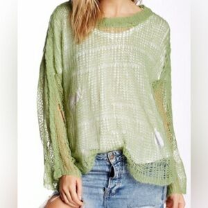 Wildfox Long Sleeve Distressed Sweater, size M